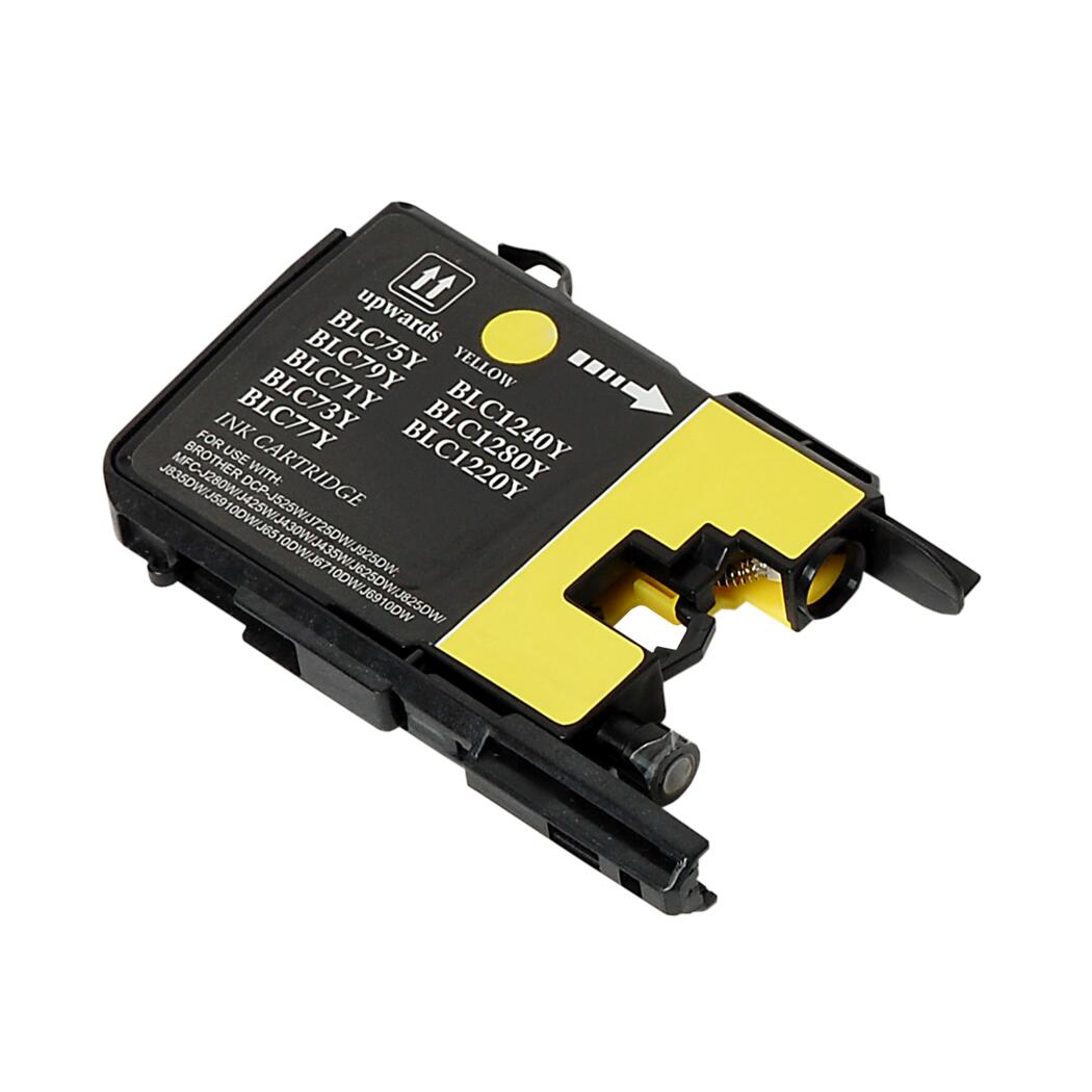 Brother LC75 Compatible Yellow 600 High Yield InkJet Cartridge, LC75XLY