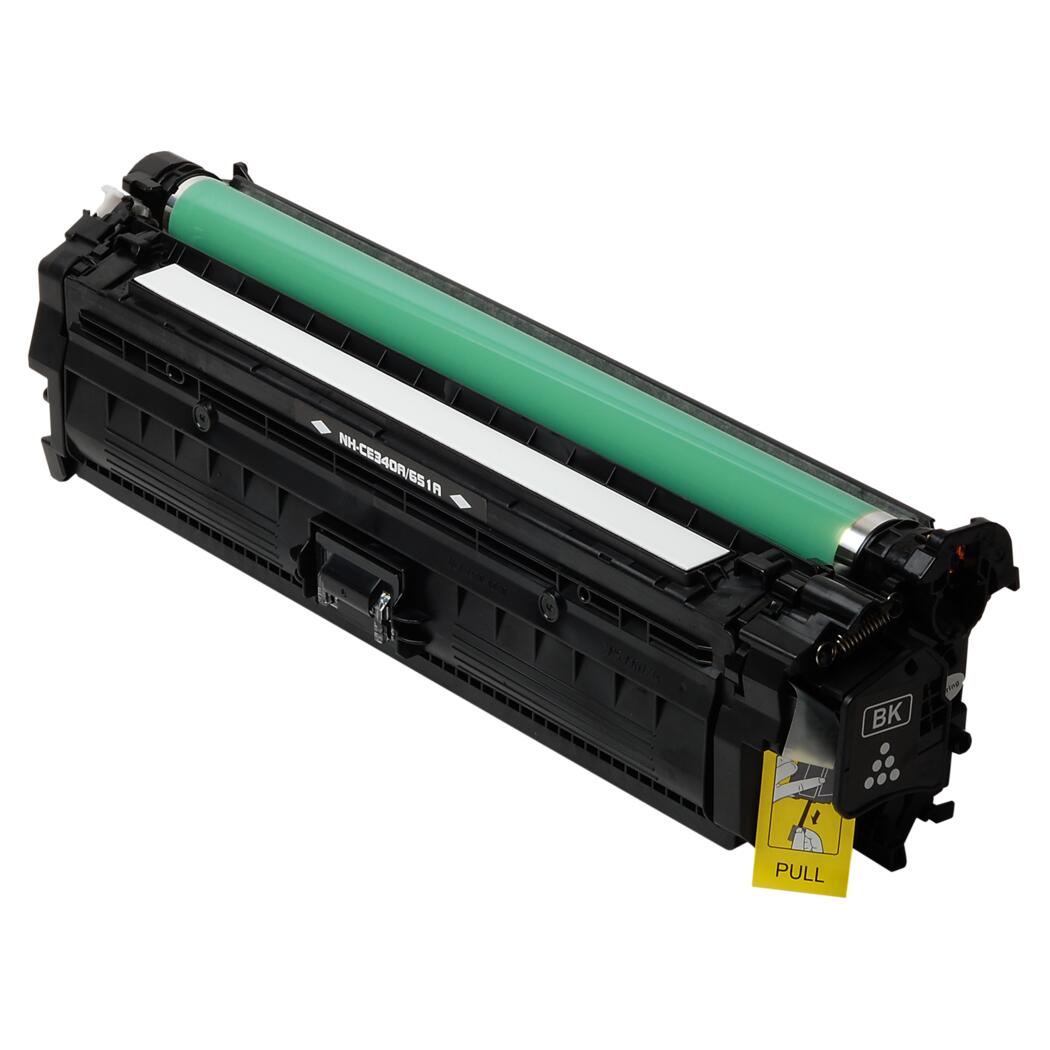 HP 651A Remanufactured Black 13.5K Yield Toner Cartridge, CE340A