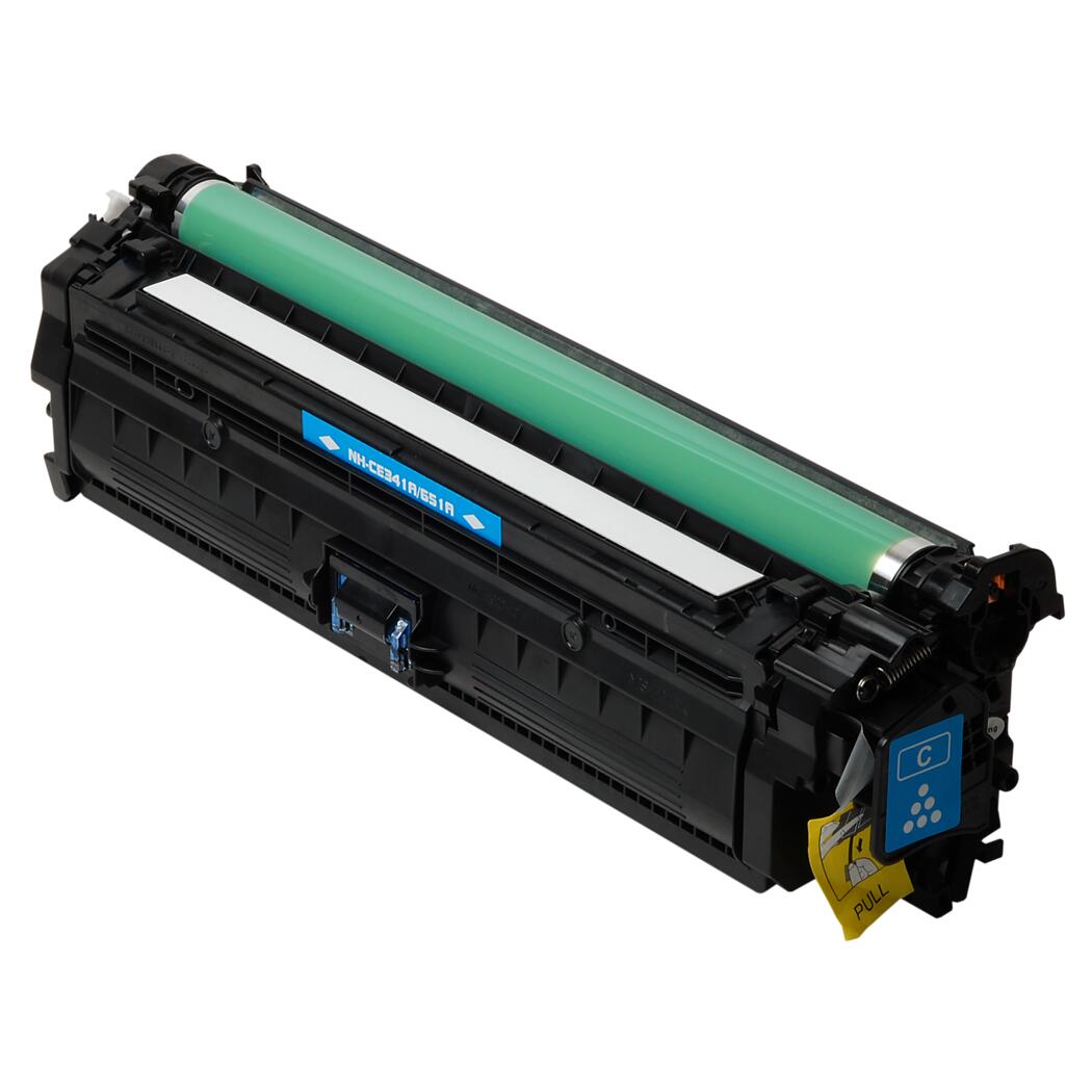 HP 651A Remanufactured Cyan 16K Yield Toner Cartridge, CE341A