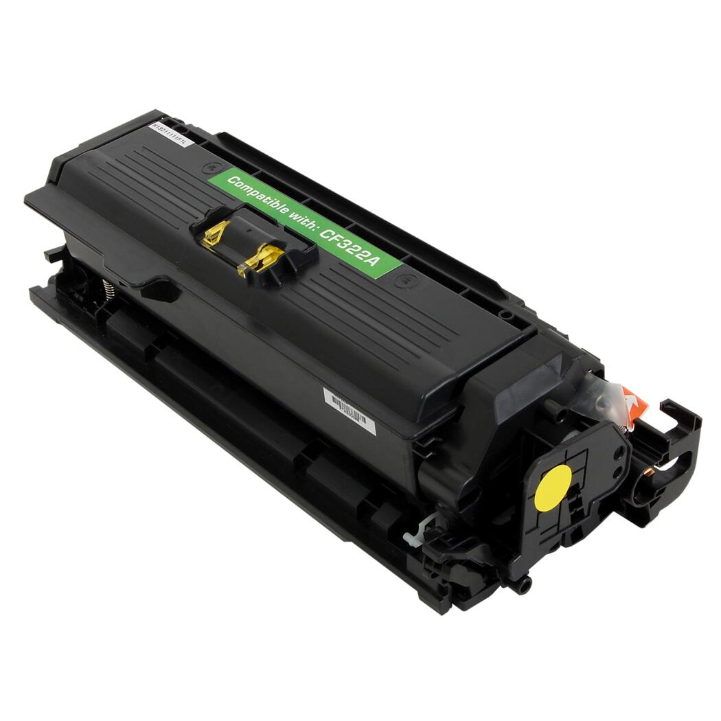 HP 653A Compatible Yellow 16.5K Yield Toner Cartridge, CF322A