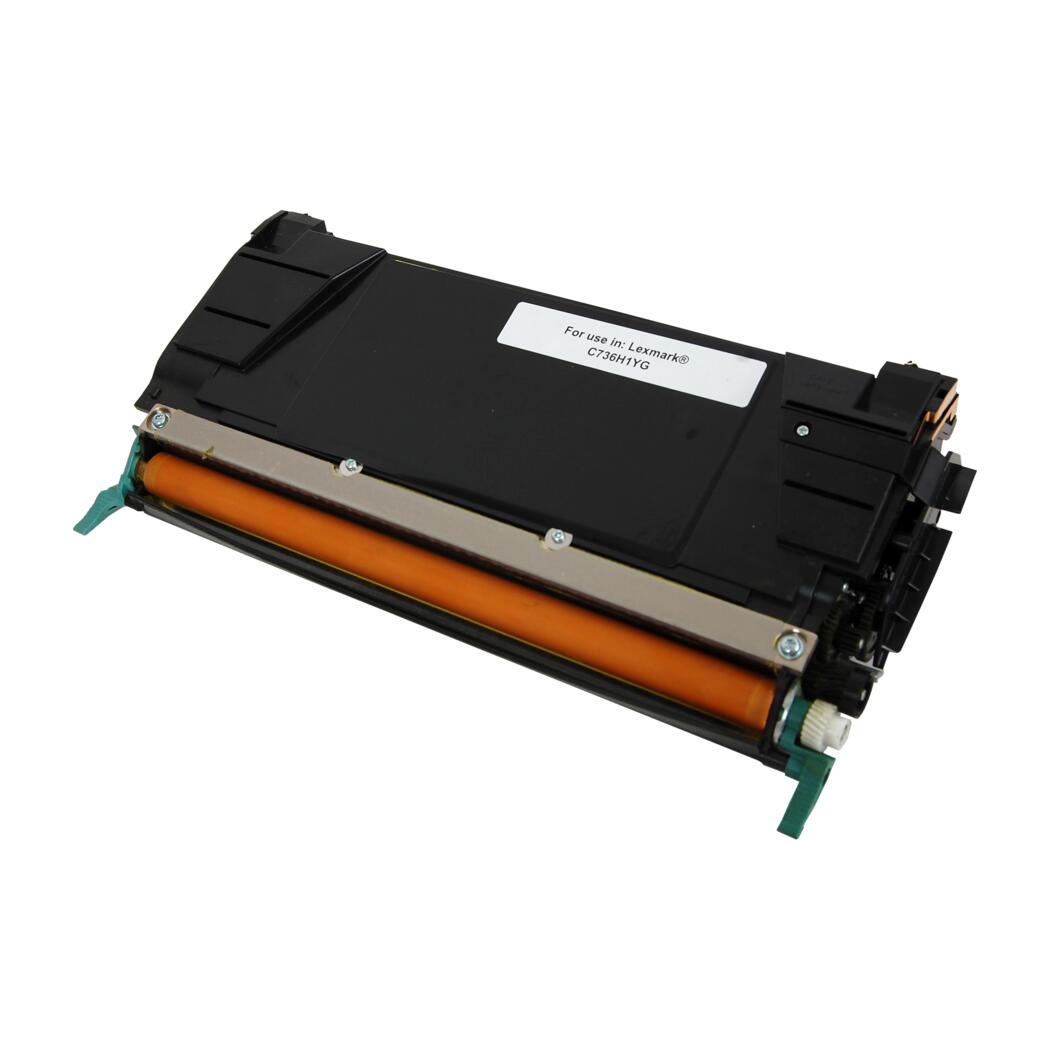 Lexmark C736/X736/X738 High Yield Yellow Toner Cartridge, C736H1YG