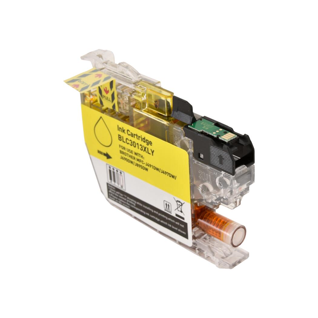 Brother LC3013 XL Compatible Yellow 400 High Yield InkJet Cartridge, LC3013Y