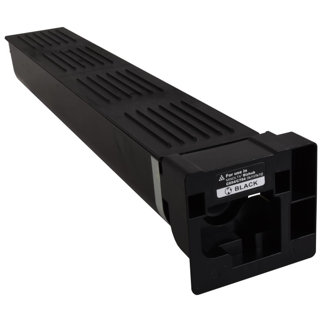 Konica Minolta TN711K TN712K Compatible TAA Compliant Black 47.2K Yield Toner Cartridge, A3VU130