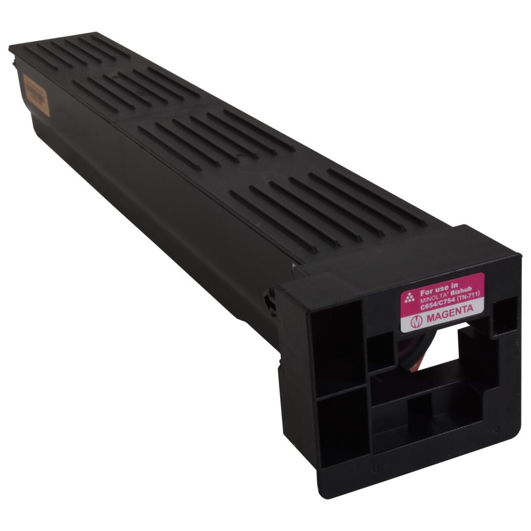 Konica TN711M TN712M Compatible TAA Compliant Magenta 31.5K Yield Toner Cartridge, A3VU330