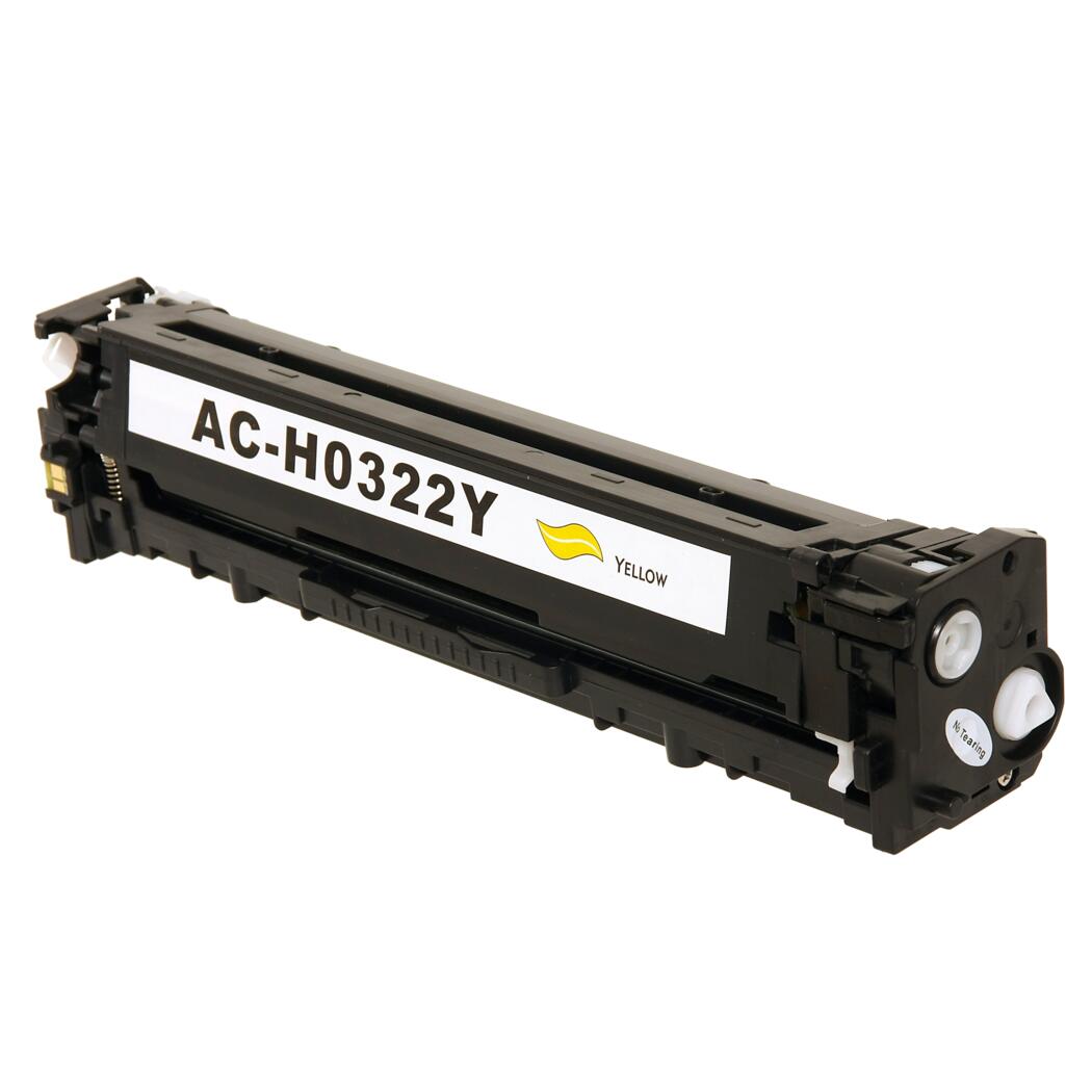HP 128A Remanufactured Yellow 1.3K Yield Toner Cartridge, CE322A