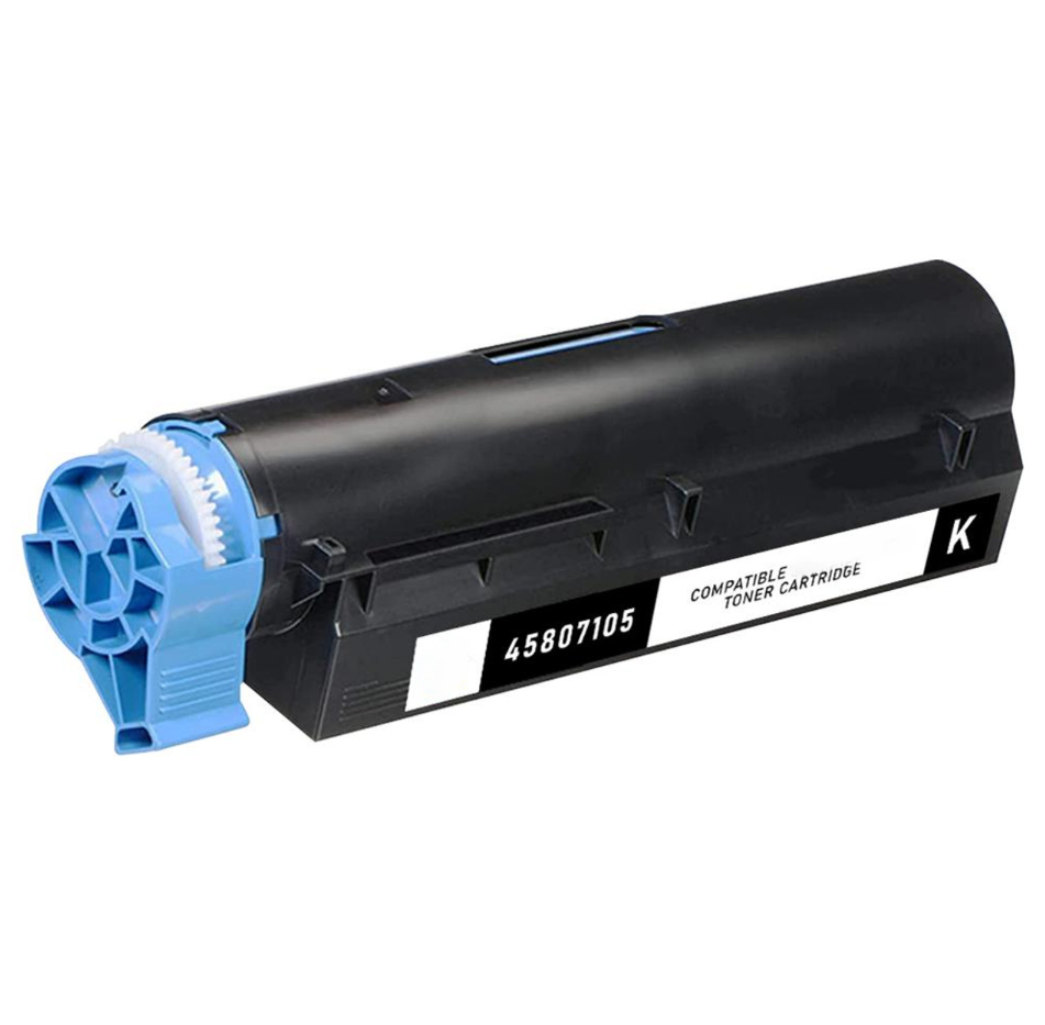 Okidata B412/B432/B532 Compatible Toner Cartridge Black 7K High Yield, 45807105