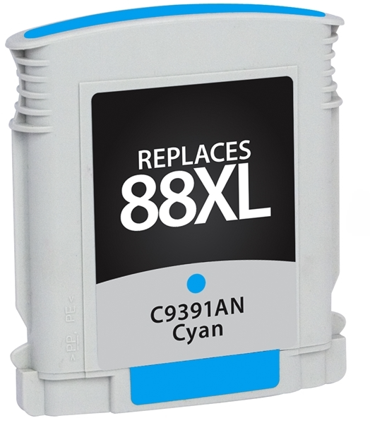 HP 88XL Remanufactured InkJet Cartridge Cyan 1540 High Yield, C9386AN