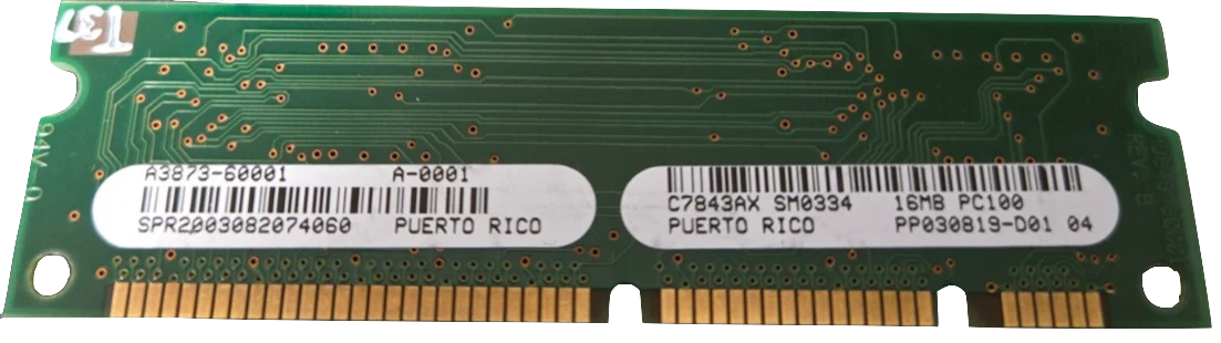 HP 9000hnf/8100 16MB 100-pin SDRAM DIMM Memory Module, C7843AX