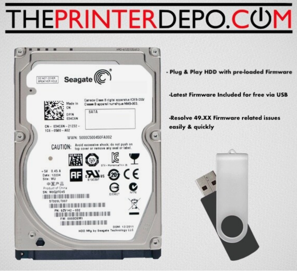 HP Color LaserJet Managed E87640 E87650 E87660 Series HDD Replacement Kit