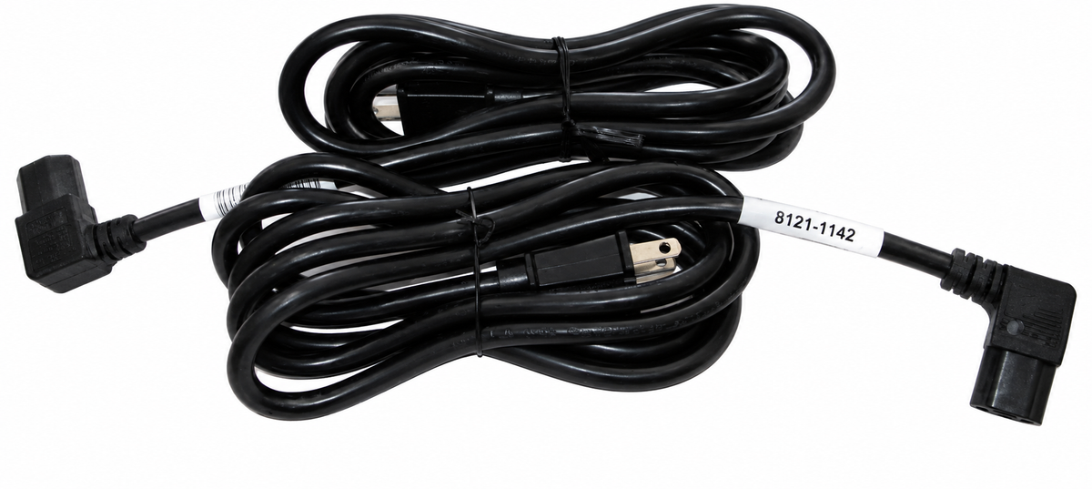 HP M601/M602/M603/M525/M712/E60155/408/432/435 125V Black Angled 6ft Power Cord, 8121-1142