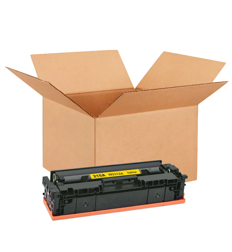 HP 215A New OEM Toner Cartridge Yellow 0.85K Yield Placed in Brown Box, W2312A