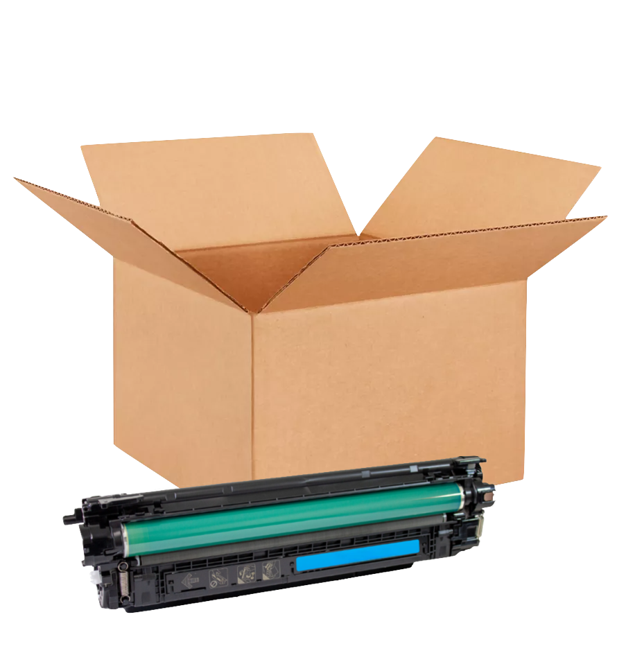 HP 508A New OEM Cyan Toner Cartridge Placed in Brown Box, CF361A