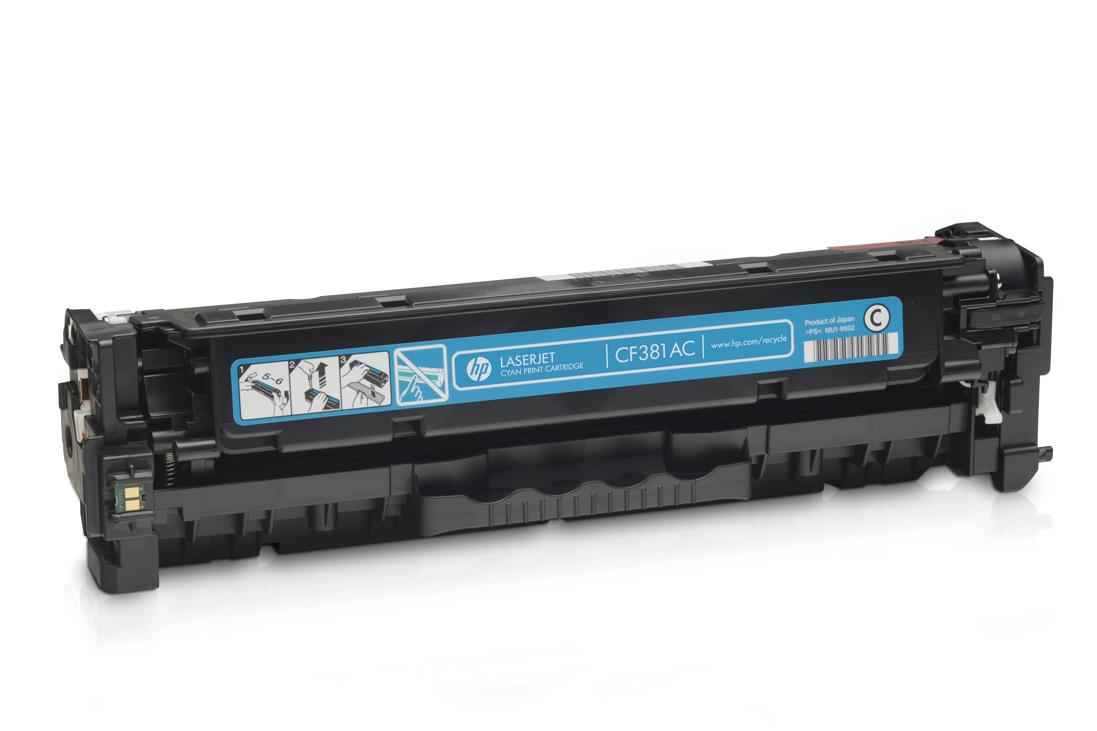 HP 312A Remanufactured Cyan 2.7K Yield Toner Cartridge, CF381A