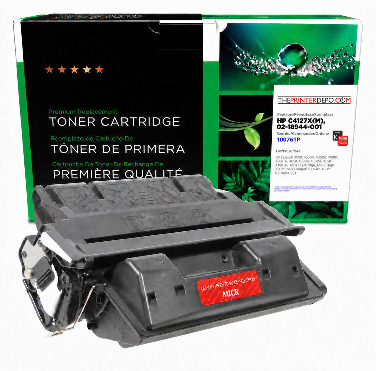 High-Yield MICR Toner Cartridge for HP LaserJet 4000/4050 Series – C4127X 27X – Check Printing
