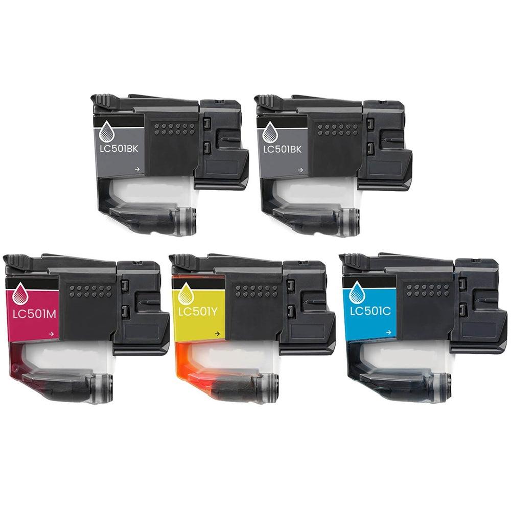 Brother LC501 Compatible 4 Cartridge Pack 250/200 Std Yield Inkjet Color Combo, LC5014PKS