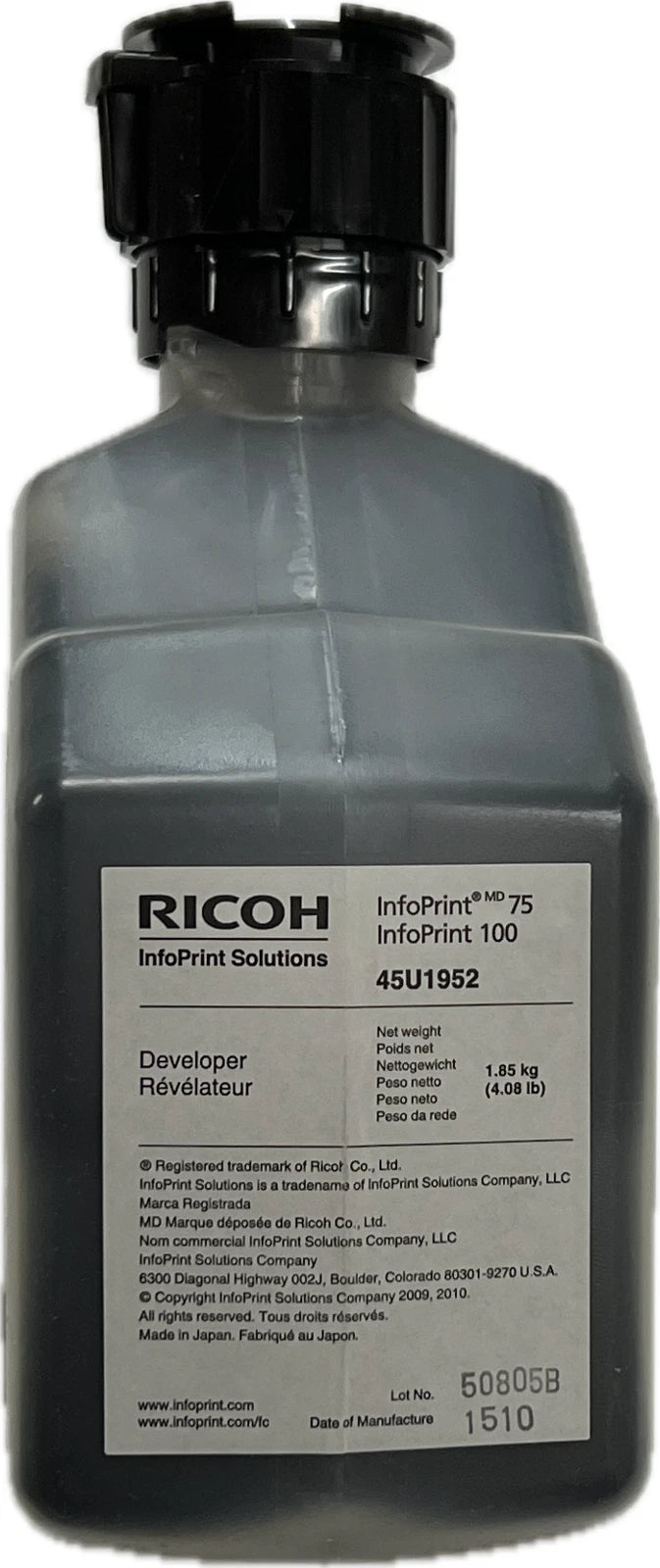 Ricoh InfoPrint 75/100 Black Developer, 45U1952