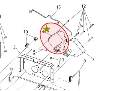 HP E82540/E82550/E82560 Motor Geared Shift, JC31-00125A