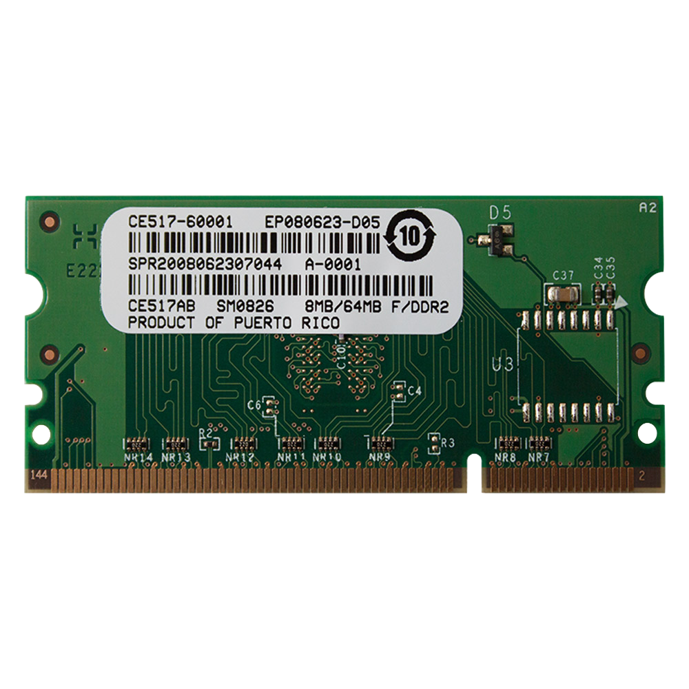 HP P2015 8MB/ 64MB 16Bit Flash DDR2 DIMM Memory Module, CE517-60001