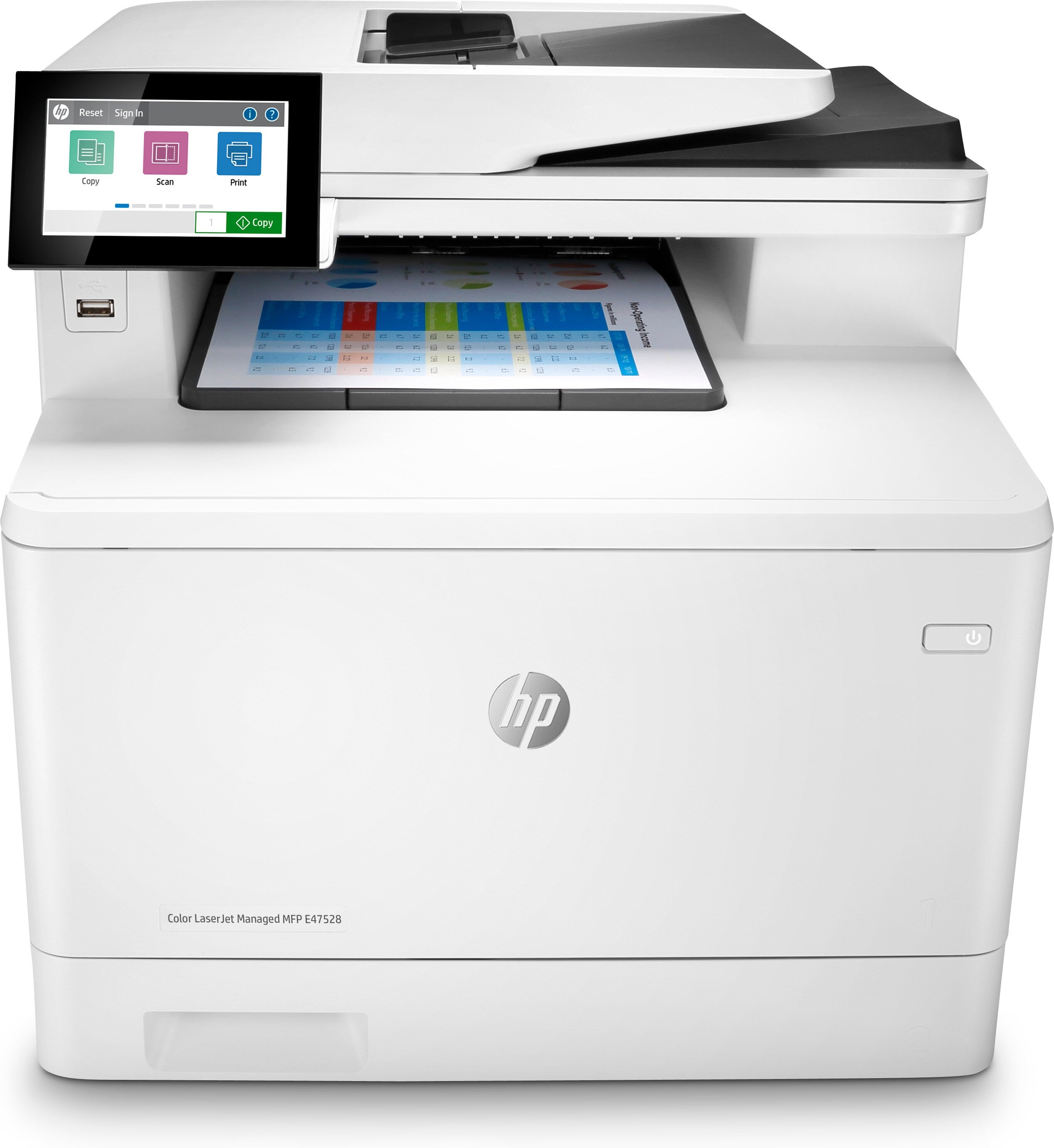 HP Color LaserJet Managed New Open Box E47528f, 3QA75A