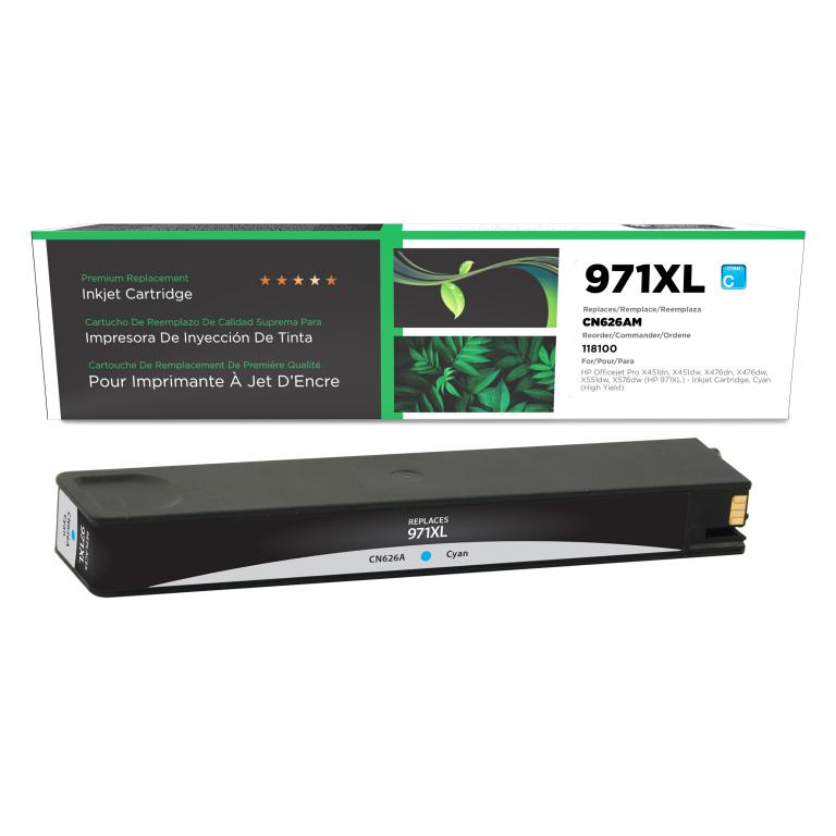 High Yield Cyan Ink Cartridge for HP CN626AM (HP 971XL)
