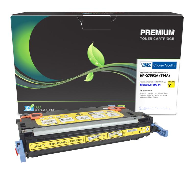Yellow Toner Cartridge for HP Q7562A (HP 314A)