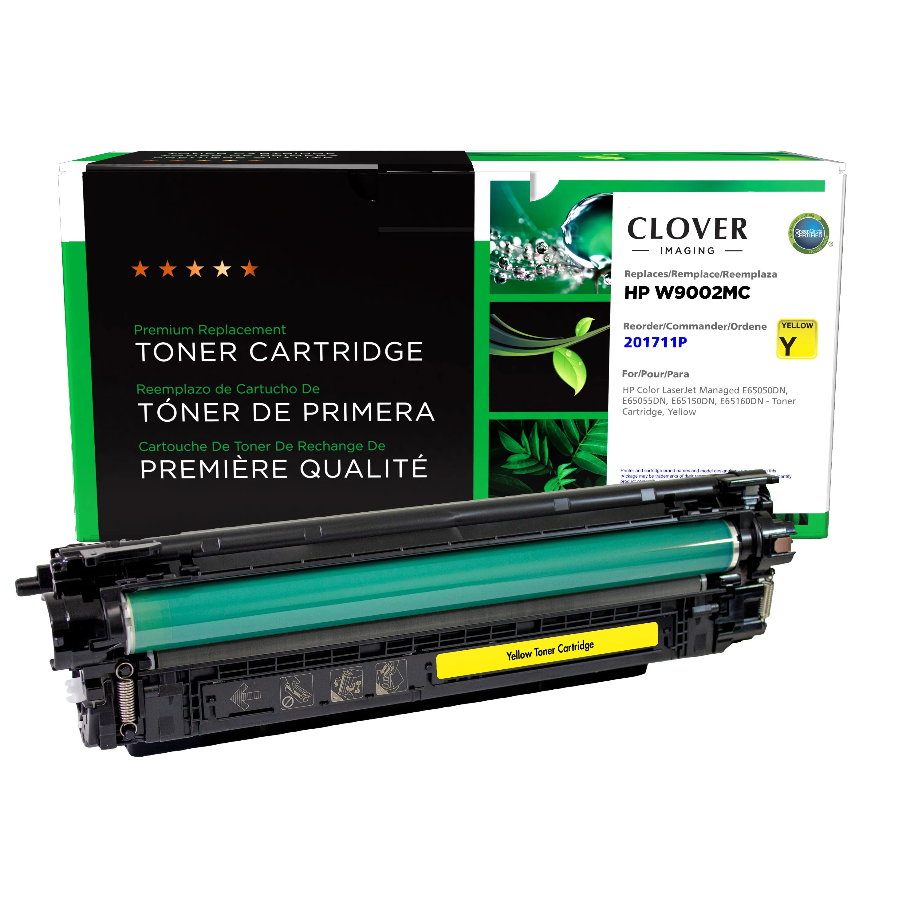 HP E65050, E65055 Remanufactured Yellow Toner Cartridge, W9002MC