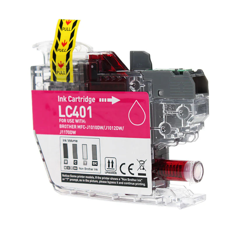 Brother J1010/J1012/J1170 Compatible Inkjet Cartridge Magenta 200 Yield, LC401M