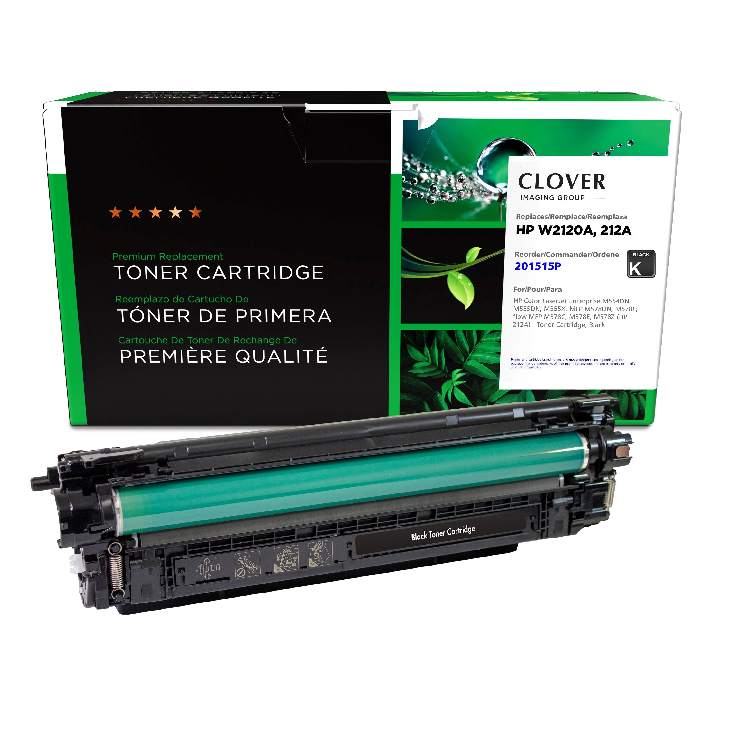 HP 212A Remanufactured Black Toner Cartridge, W2120A
