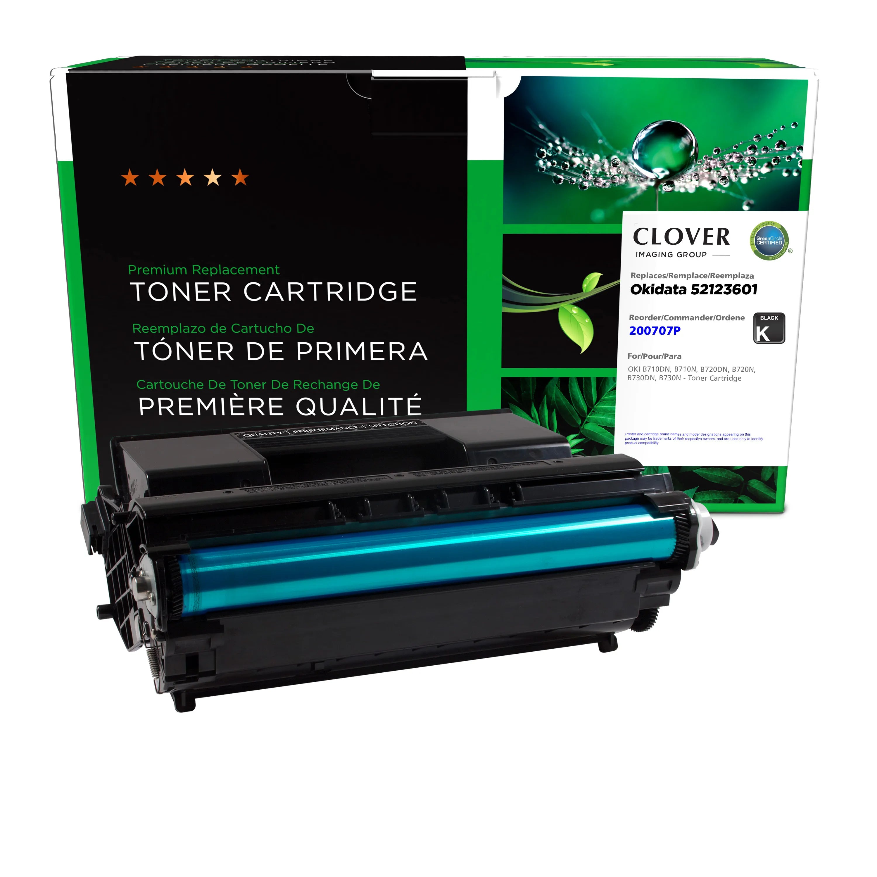 Okidata B710, B720, B730 Remanufactured Toner Cartridge, 52123601