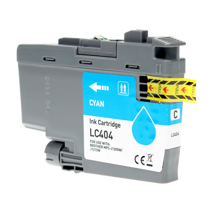 Brother J1205/J1215 Compatible Inkjet Cartridge Cyan 750 Yield, LC404C