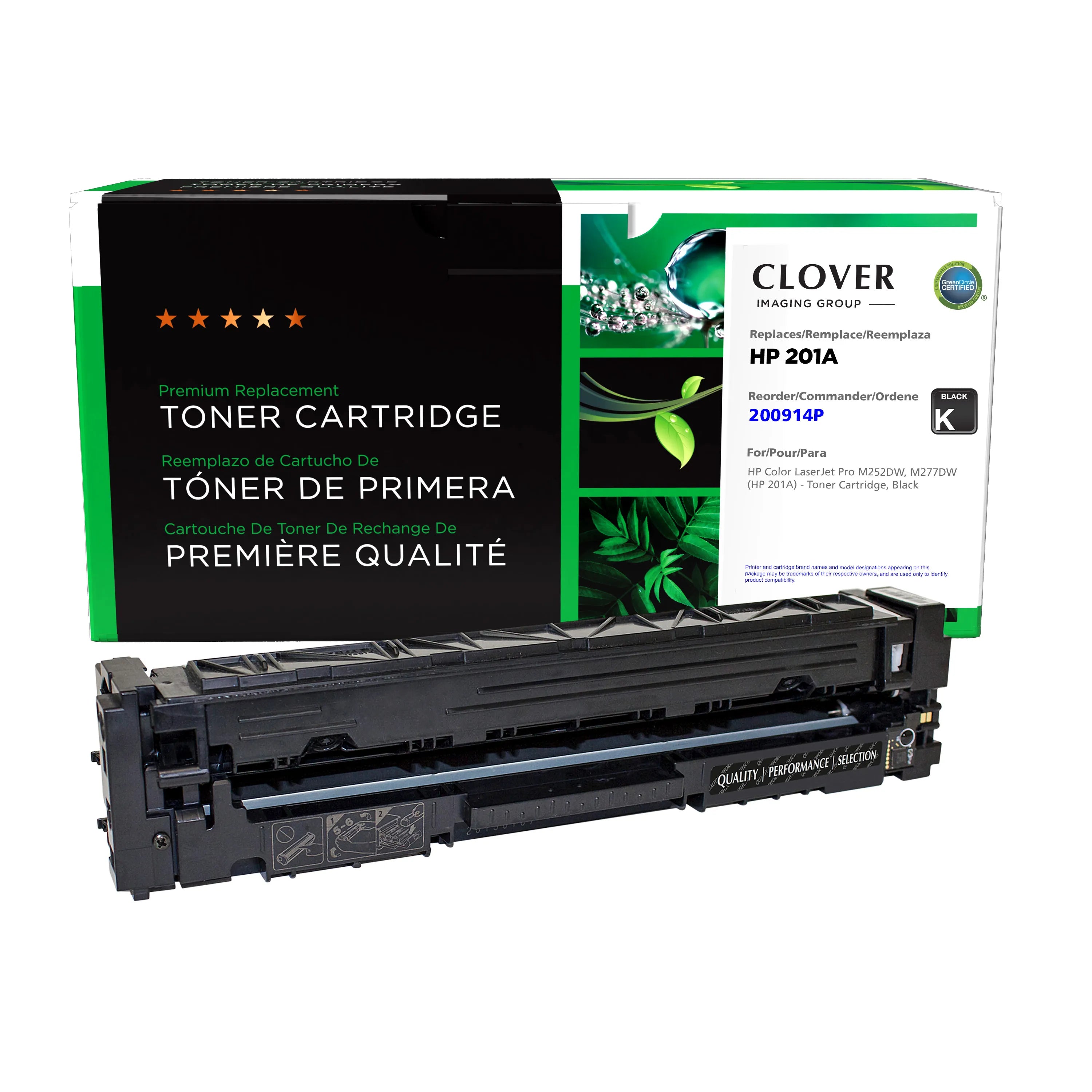 HP 201A Remanufactured Black Toner Cartridge, CF400A