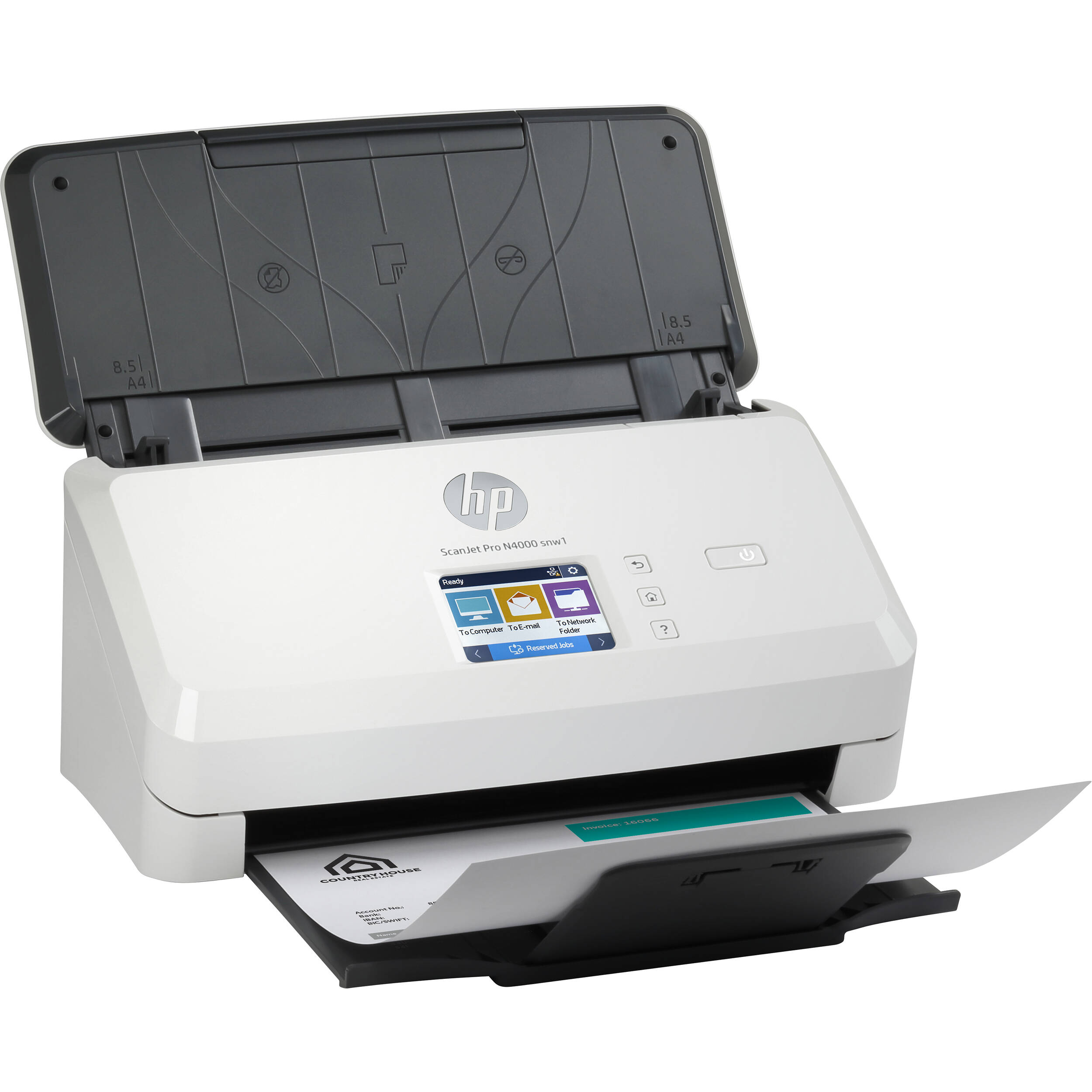 HP Scanjet Pro N4000  Refurbished SNW1 Sheet-Feed Scanner, 6FW08A