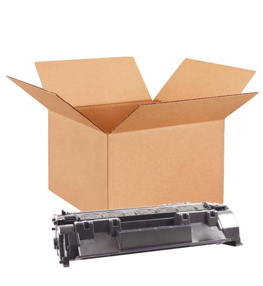 HP 80A New OEM Black Toner Cartridge Placed in Brown Box, CF280A