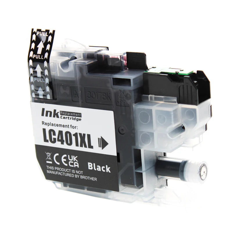 Brother J1010/J1012/J1170 Compatible Inkjet Cartridge Black 500 High Yield, LC401XLBK