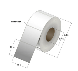 Direct Thermal Label(4 x 4) 3"Core 4RL/1500/CS 6000 Labels to a case, DT400400-3P
