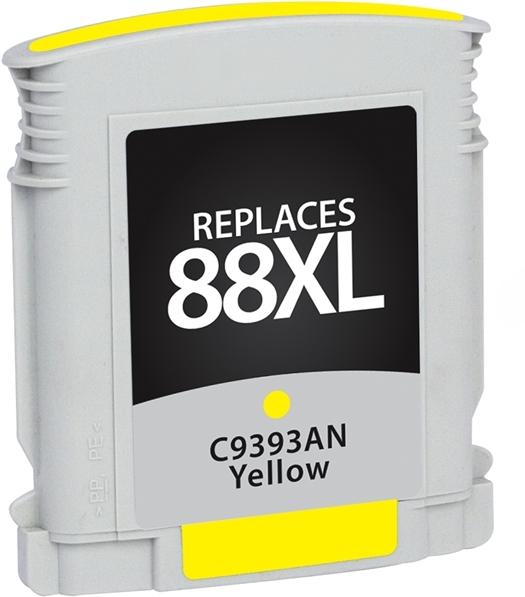 HP 88XL Remanufactured InkJet Cartridge Yellow 1540 High Yield, C9393AN