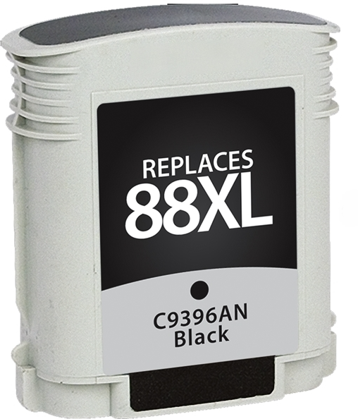 HP 88XL Remanufactured InkJet Cartridge Black 2450 High Yield, C9396AN