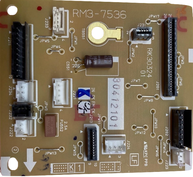 HP 4301/4302/4303/4201/4202/4203 Fixing Motor Control PCB Assembly, RM3-7536