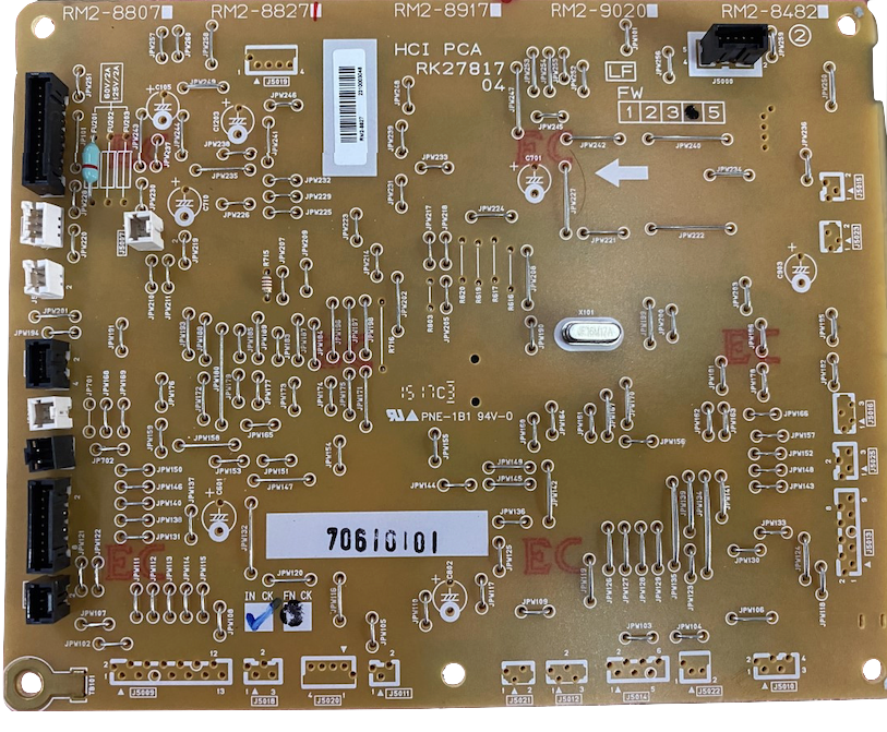 HP M607/M608/M609 2100-Sheet Feeder Stand (HCI) Controller PC Board Assembly, RM2-8917