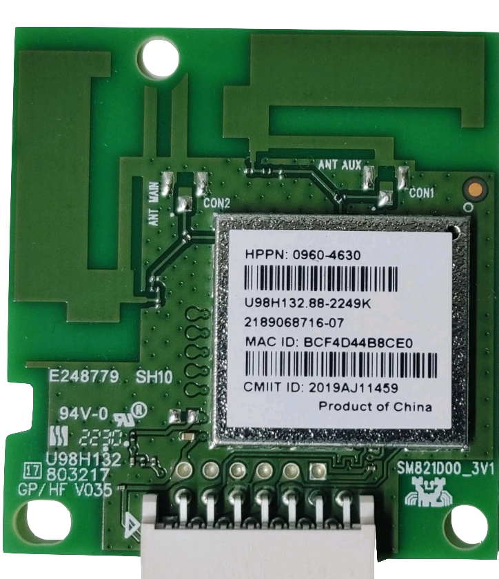 HP 6800zfsw/6800zfw+  Wifi&Bt Module 11ac Sdio Pcb, 0960-4630