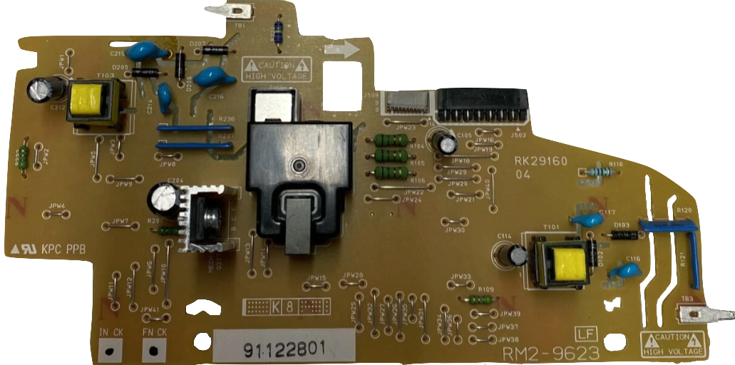 HP M751/M856/M776 Secondary Transfer HVT PC Board Assembly, RM2-9623