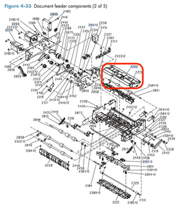 HP CM4540/M4555 Upper paper path guide assembly, PF2309K129NI