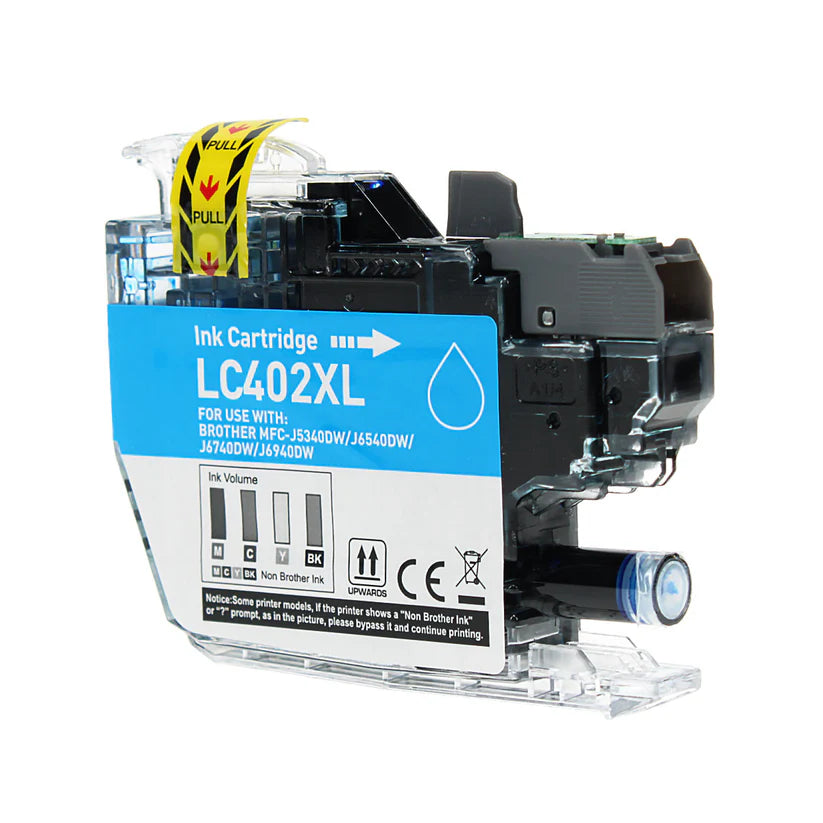 Brother J5340/J6540/J6740/J6940 Compatible Inkjet Cartridge Cyan 1500 High Yield, LC402XLC