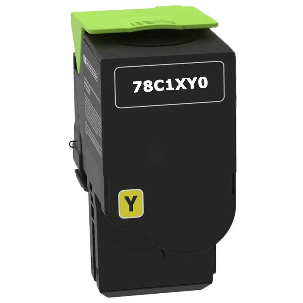 Lexmark CS421/CS521/CX421/CX522 Remanufactured Toner Cartridge Yellow 5K Extra High Yield, 78C1XY0