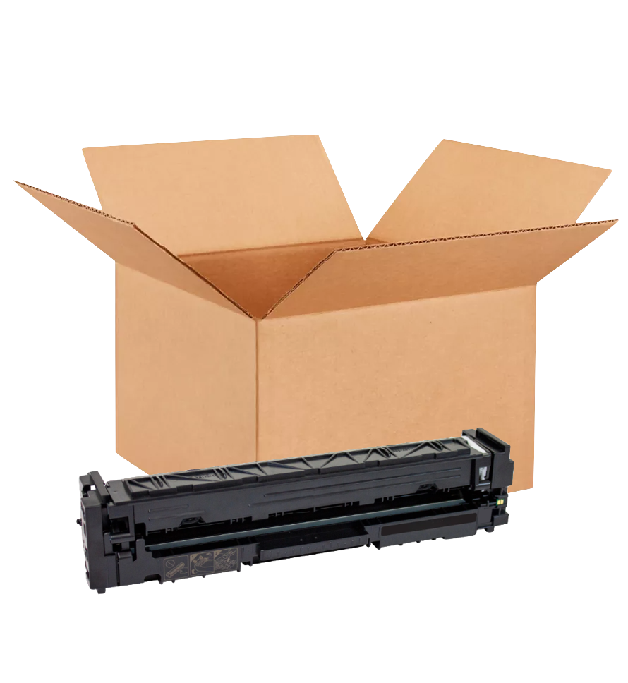 HP 206A New OEM Black Toner Cartridge Placed in Brown Box, W2110A