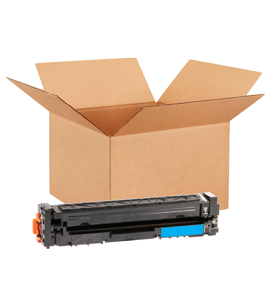HP 201X New OEM Cyan Toner Cartridge Placed in Brown Box, CF401X
