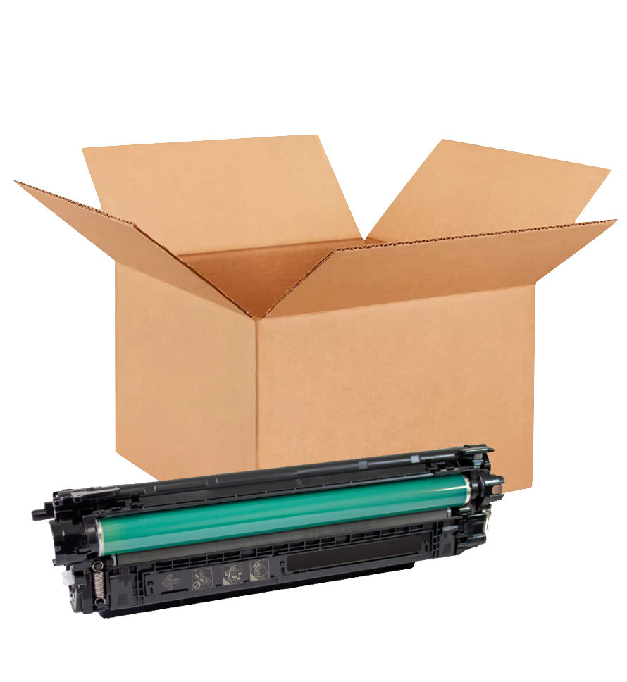 HP 657X New OEM Black Toner Cartridge Placed in Brown Box, CF470X
