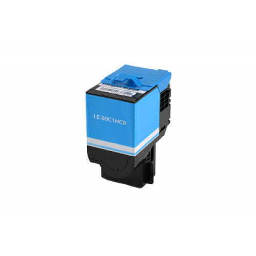 Lexmark 801HC Toner Cartridge, Cyan 3K High Yield, 80C1HC0