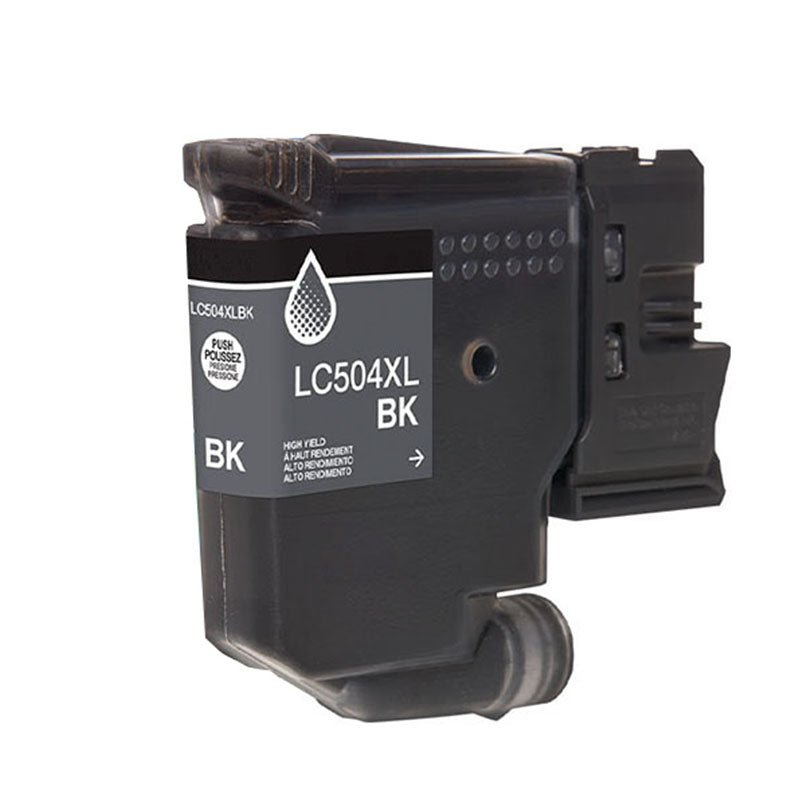 Brother Compatible Black 1500 High Yield Yield Inkjet Cartridge, LC504XLBK