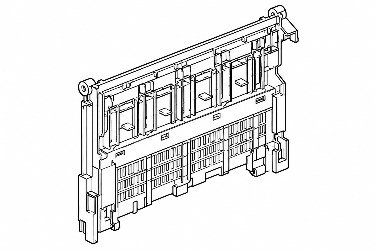 HP LaserJet 8100/8150 Left Diverter Door Assembly RB2-3558-000CN